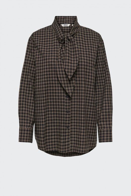 ONLY Camisa ONLMAYLIN aos Quadrados com Lenço de Mulher ONLY Camisa ONLMAYLIN aos Quadrados com Lenço de Mulher