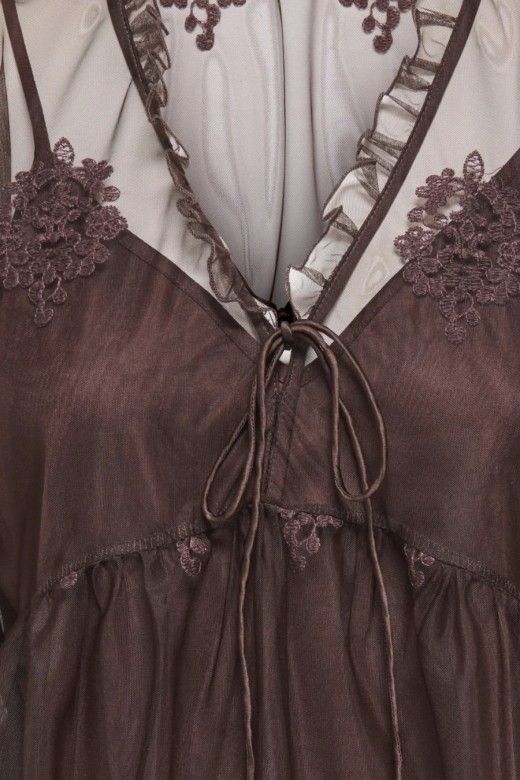 ONLY Blusa ONLCAMY em Tule Bordado de Mulher ONLY Blusa ONLCAMY em Tule Bordado de Mulher