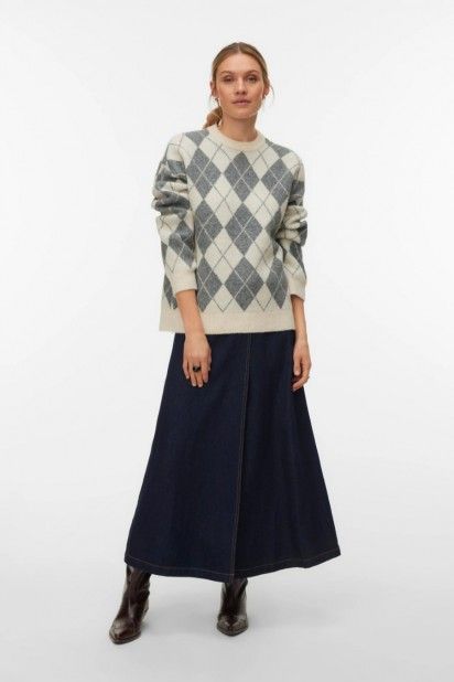 Vero Moda Camisola VMHALO de Losangos de Mulher