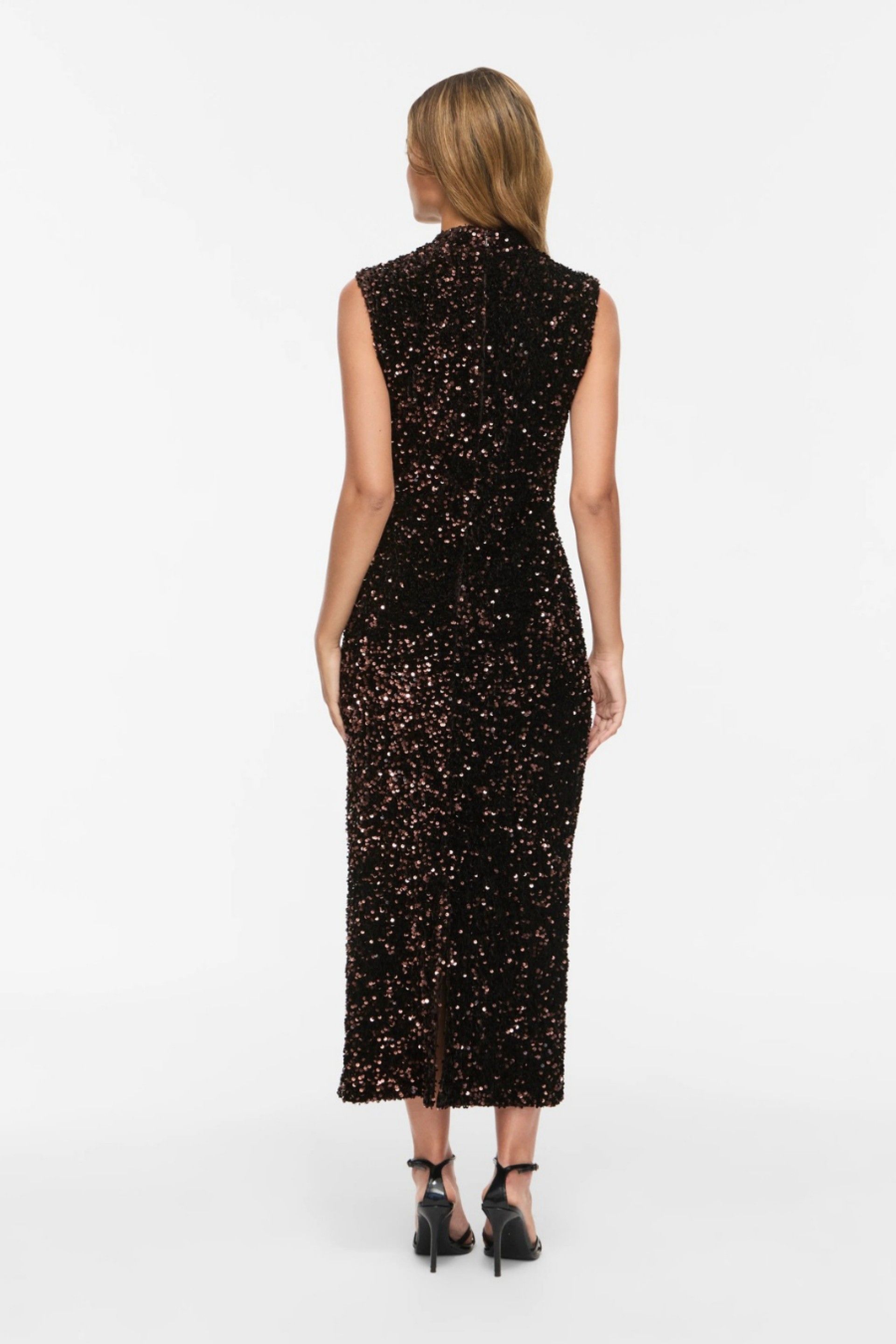 VILA Vestido VIFAITH Midi de Lantejoulas de Mulher