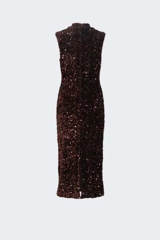 VILA Vestido VIFAITH Midi de Lantejoulas de Mulher VILA Vestido VIFAITH Midi de Lantejoulas de Mulher
