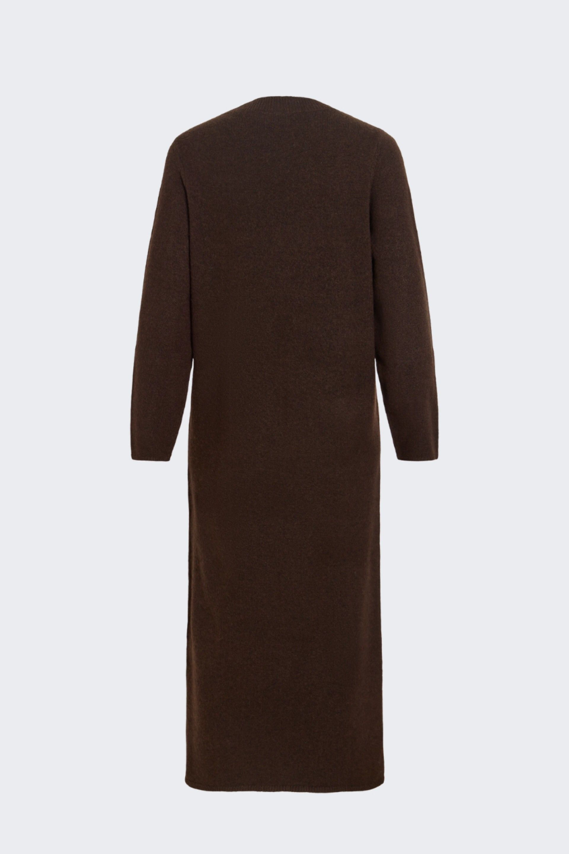 VILA Vestido Midi Liga de Malha com Decote em V de Mulher