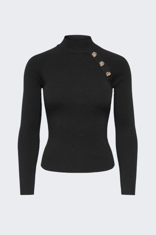 ONLY Camisola de Malha Maisie com Botões Dourados de Mulher ONLY Camisola de Malha Maisie com Botões Dourados de Mulher