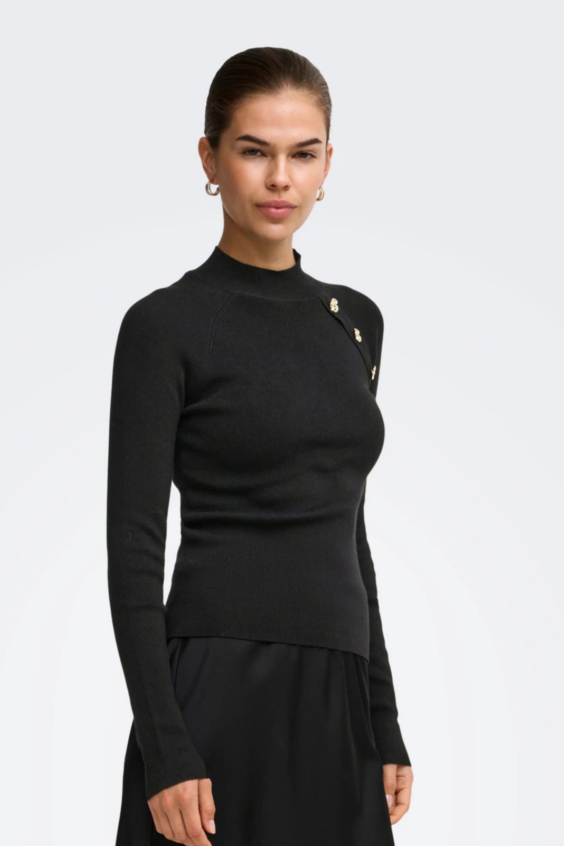 ONLY Camisola de Malha Maisie com Botões Dourados de Mulher