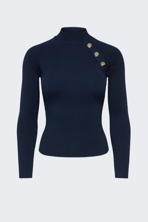 ONLY Camisola de Malha Maisie com Botões Dourados de Mulher ONLY Camisola de Malha Maisie com Botões Dourados de Mulher