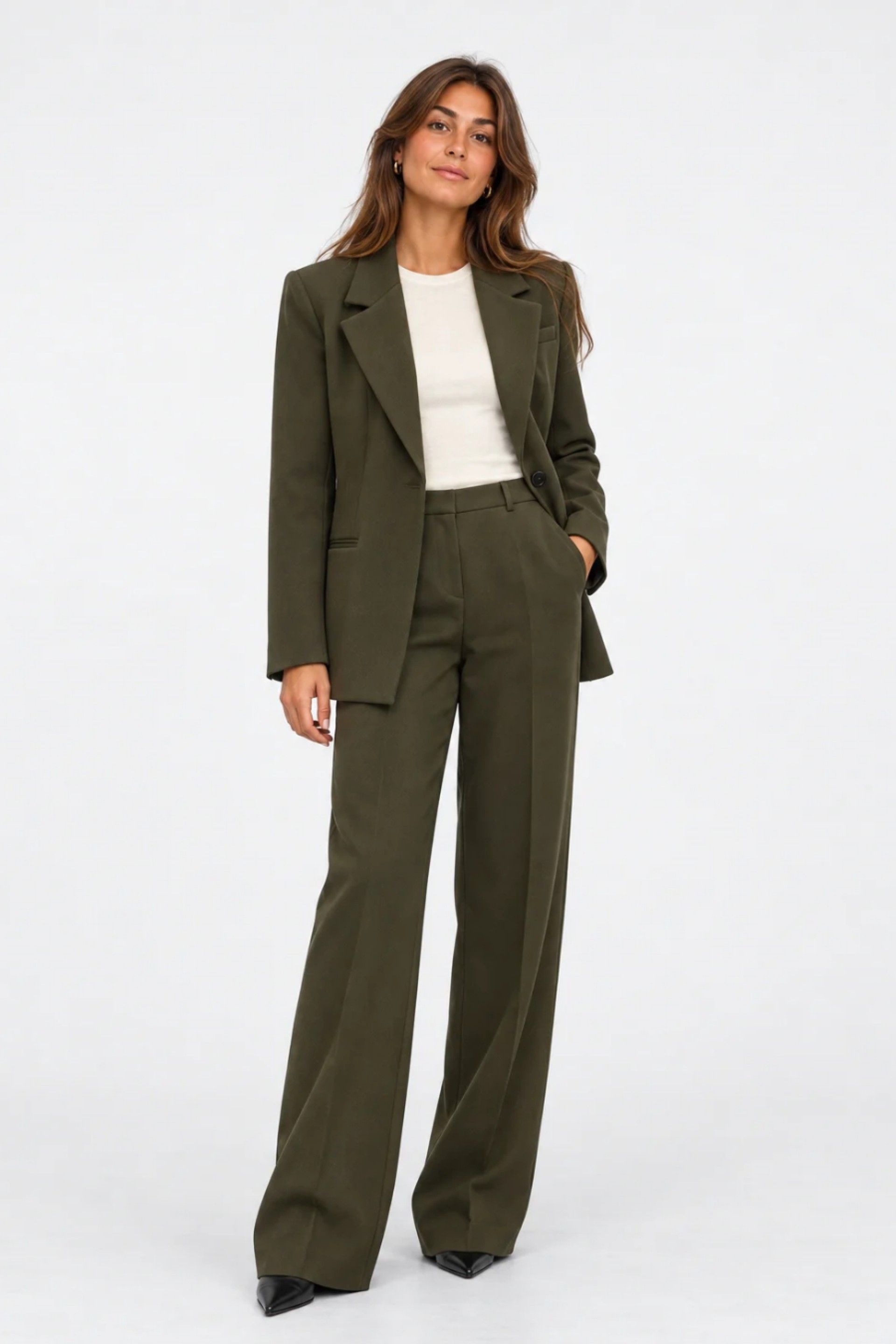 Vero Moda Calças Elma de Perna Larga de Mulher