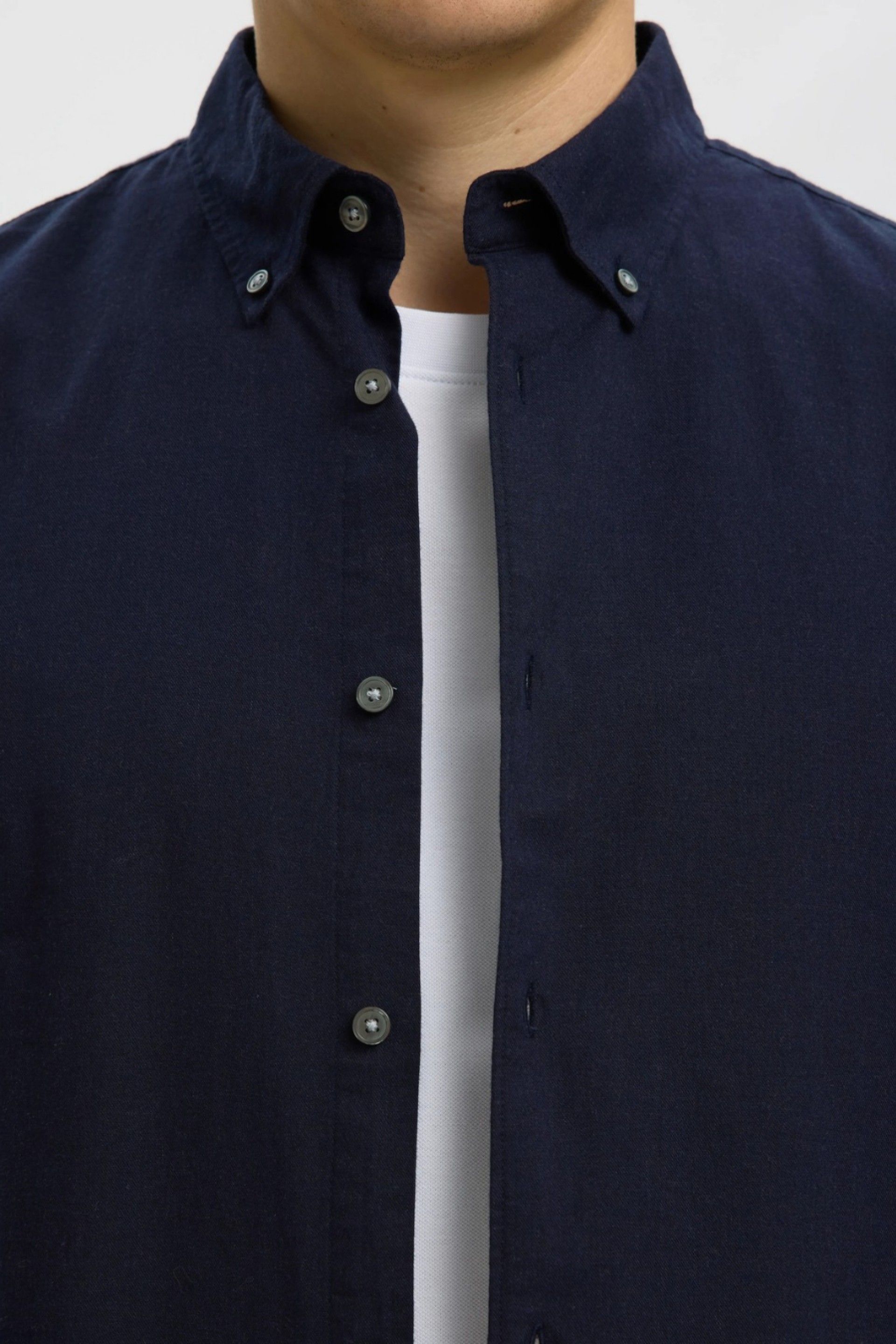 Selected Camisa Cole-Jay em Algodão de Corte Regular de Homem