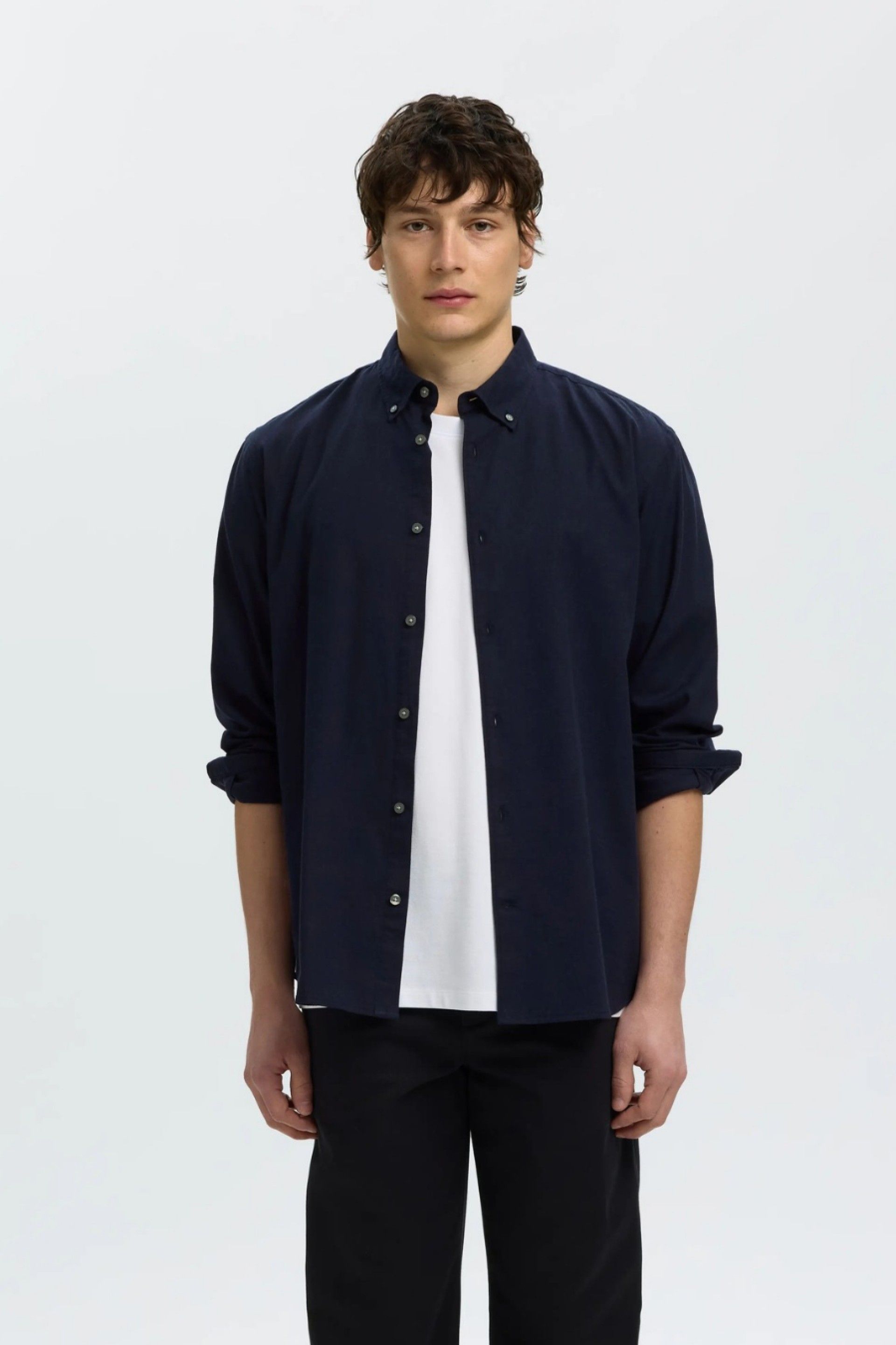 Selected Camisa Cole-Jay em Algodão de Corte Regular de Homem