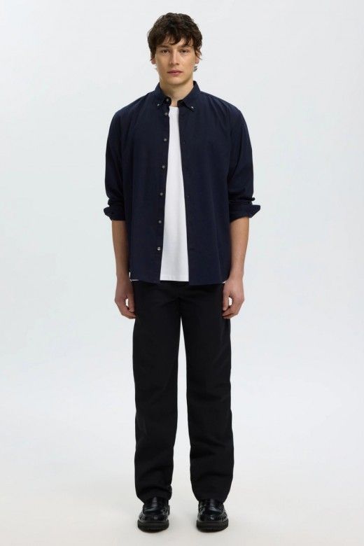 Selected Camisa Cole-Jay em Algodão de Corte Regular de Homem Selected Camisa Cole-Jay em Algodão de Corte Regular de Homem