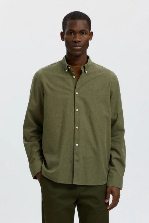 Selected Camisa Cole-Jay em Algodão de Corte Regular de Homem Selected Camisa Cole-Jay em Algodão de Corte Regular de Homem