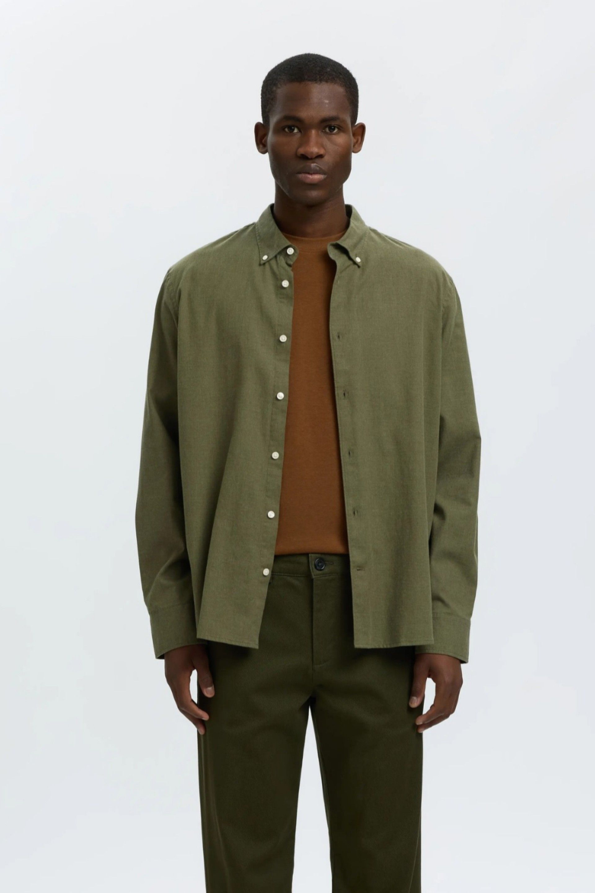 Selected Camisa Cole-Jay em Algodão de Corte Regular de Homem