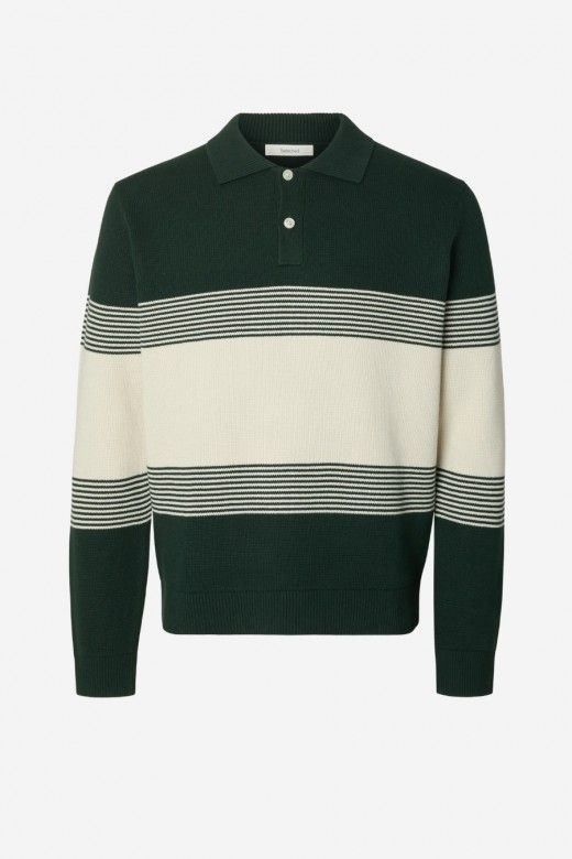 Selected Polo Dane de Malha �s Riscas de Homem
