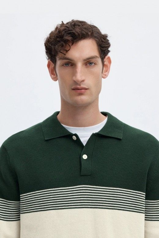 Selected Polo Dane de Malha �s Riscas de Homem