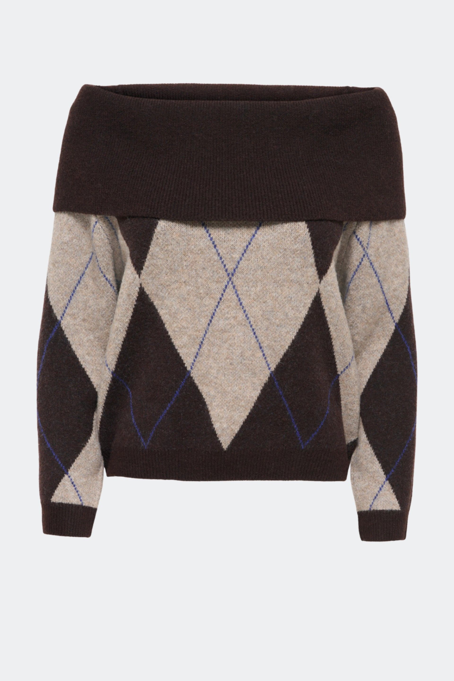 ONLY Camisola Alivia de Losangos e Ombros Descobertos de Mulher