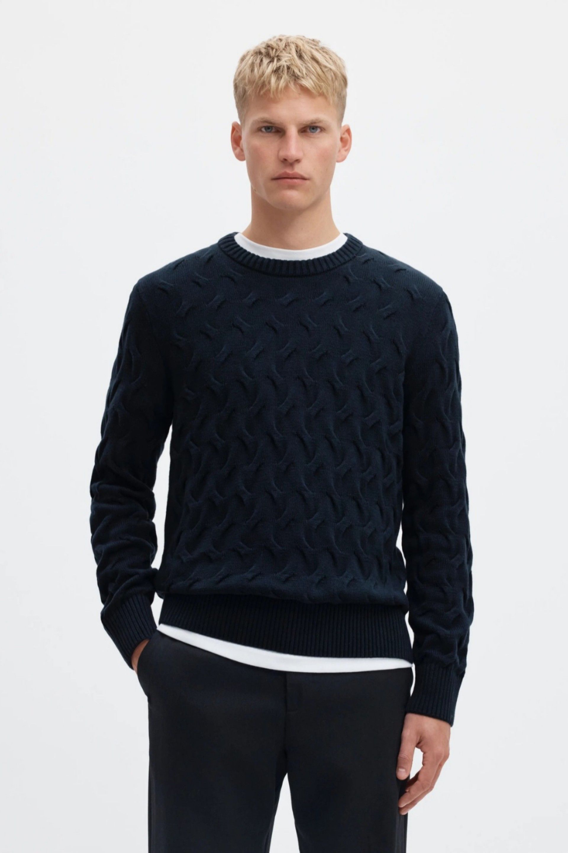 Selected Camisola Carlos de Torcidos em Algodão de Homem