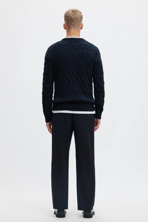 Selected Camisola Carlos de Torcidos em Algodão de Homem Selected Camisola Carlos de Torcidos em Algodão de Homem