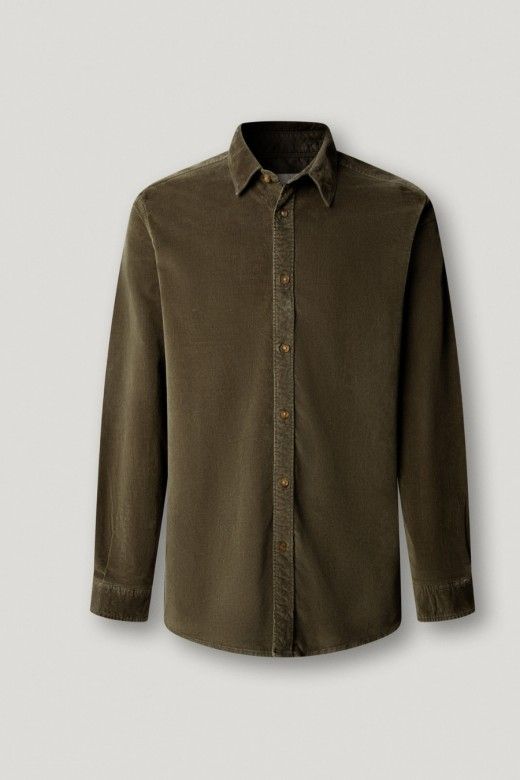 Pepe Jeans Camisa de Bombazina de Corte Regular de Homem Pepe Jeans Camisa de Bombazina de Corte Regular de Homem