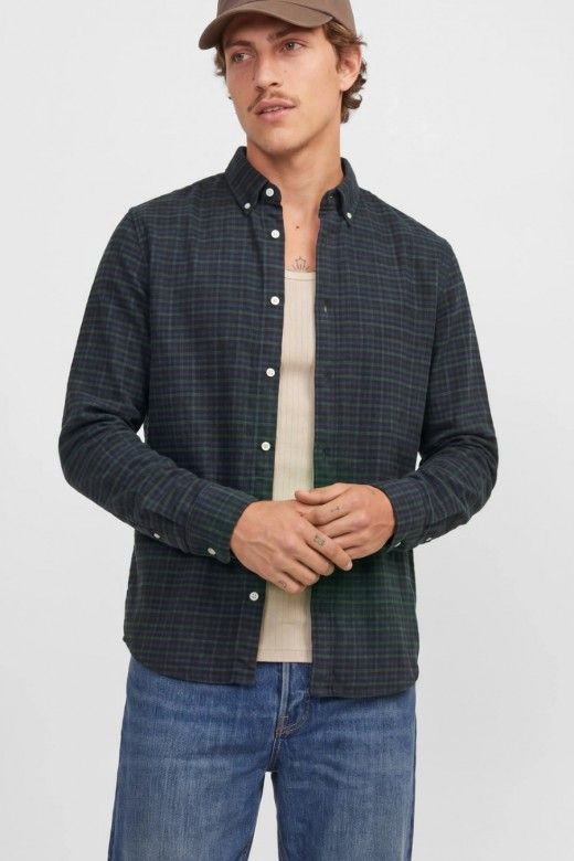 Jack & Jones Camisa Stanley de Flanela aos Quadrados de Homem Jack & Jones Camisa Stanley de Flanela aos Quadrados de Homem