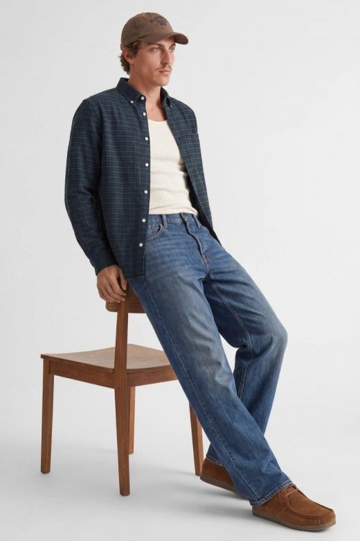 Jack & Jones Camisa Stanley de Flanela aos Quadrados de Homem Jack & Jones Camisa Stanley de Flanela aos Quadrados de Homem