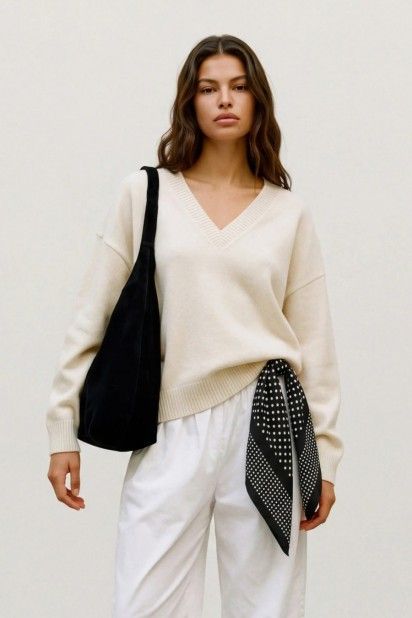 Vero Moda Camisola Sif com Decote em V de Mulher