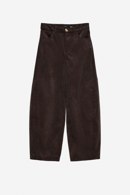 Vero Moda Calças Kaitlin de Bombazina Barrel de Mulher Vero Moda Calças Kaitlin de Bombazina Barrel de Mulher