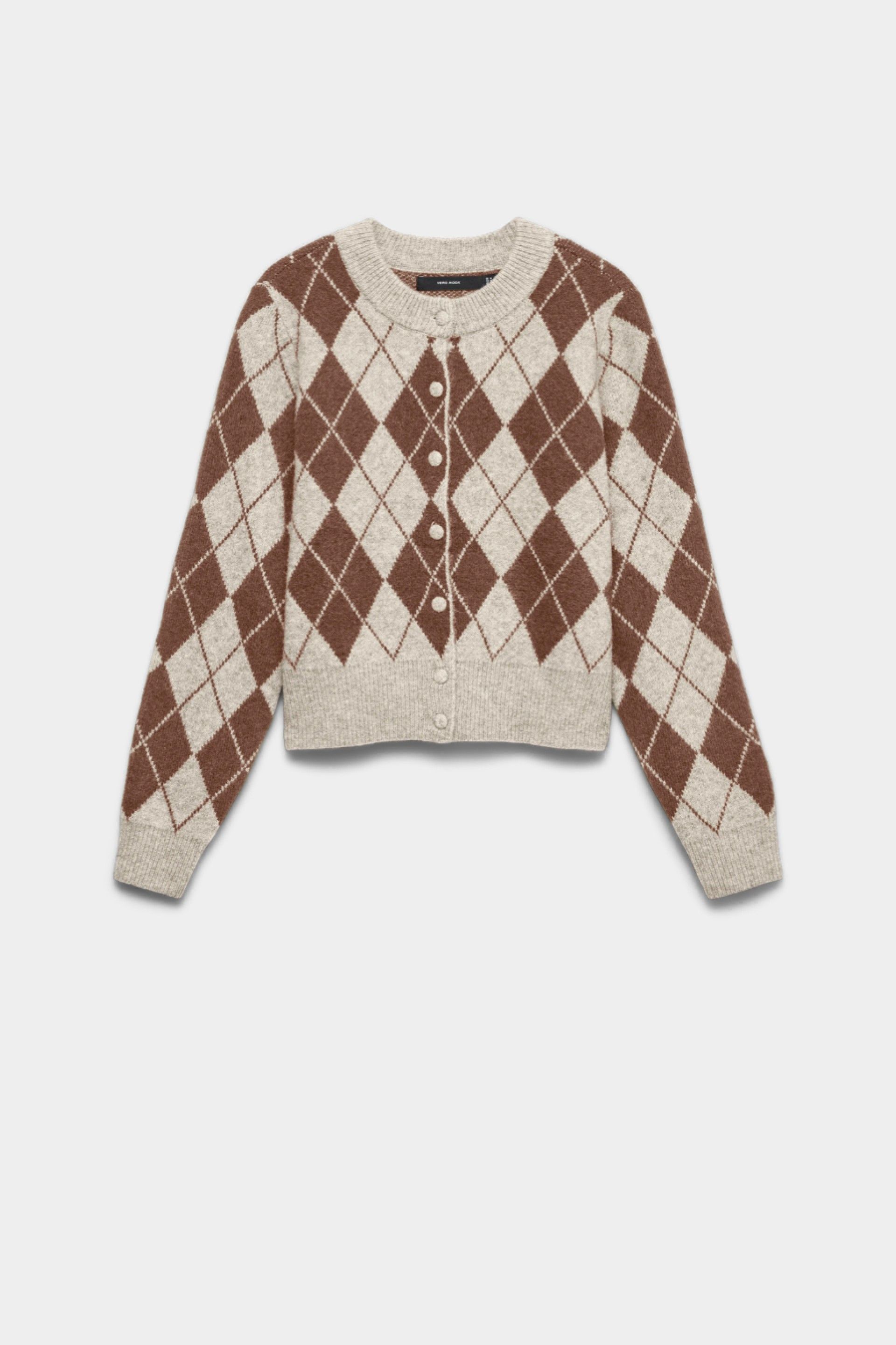 Vero Moda Casaco de Malha Halo com Losangos de Mulher
