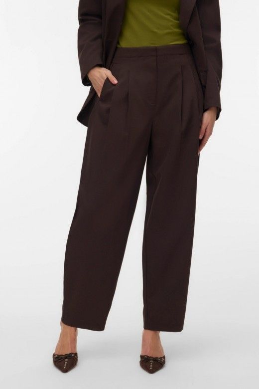 Vero Moda Calças Felu com Pregas de Mulher Vero Moda Calças Felu com Pregas de Mulher