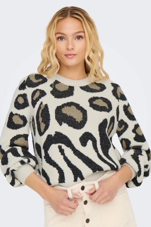 JDY Camisola Lorraine com Padrão Animal de Mulher JDY Camisola Lorraine com Padrão Animal de Mulher