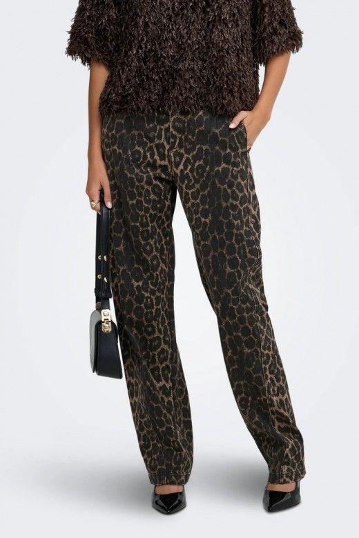 JDY Calças Bay com Padrão Leopardo de Mulher JDY Calças Bay com Padrão Leopardo de Mulher