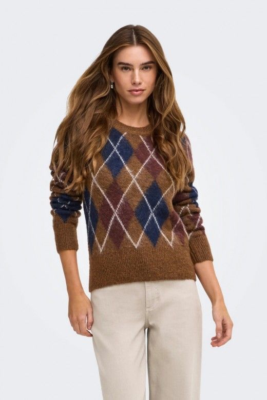 JDY Camisola Reese com Losangos de Mulher JDY Camisola Reese com Losangos de Mulher