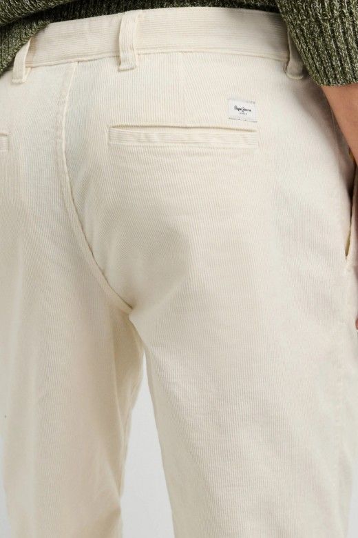 Pepe Jeans Calças Chino de Bombazina de Corte Descontraído de Homem Pepe Jeans Calças Chino de Bombazina de Corte Descontraído de Homem