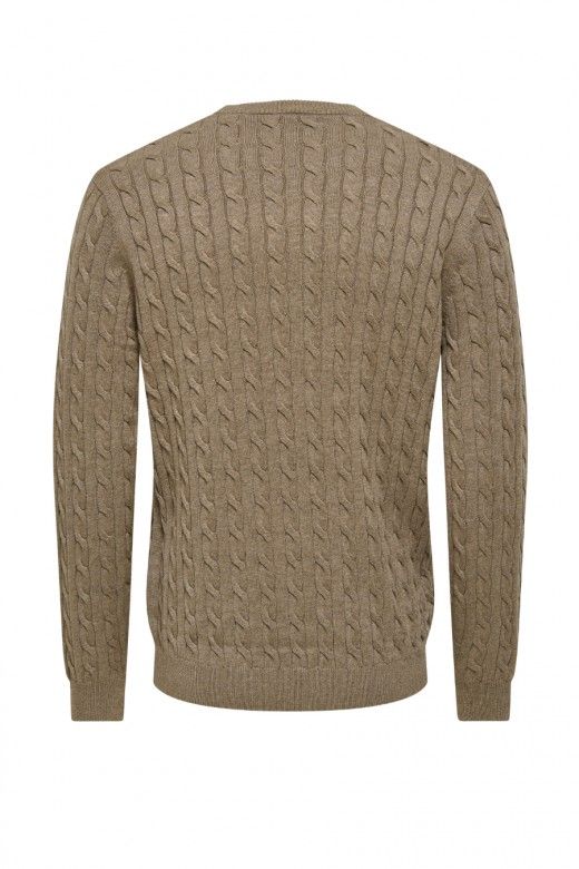 ONLY & SONS Camisola Loui de Malha com Tran�as de Homem