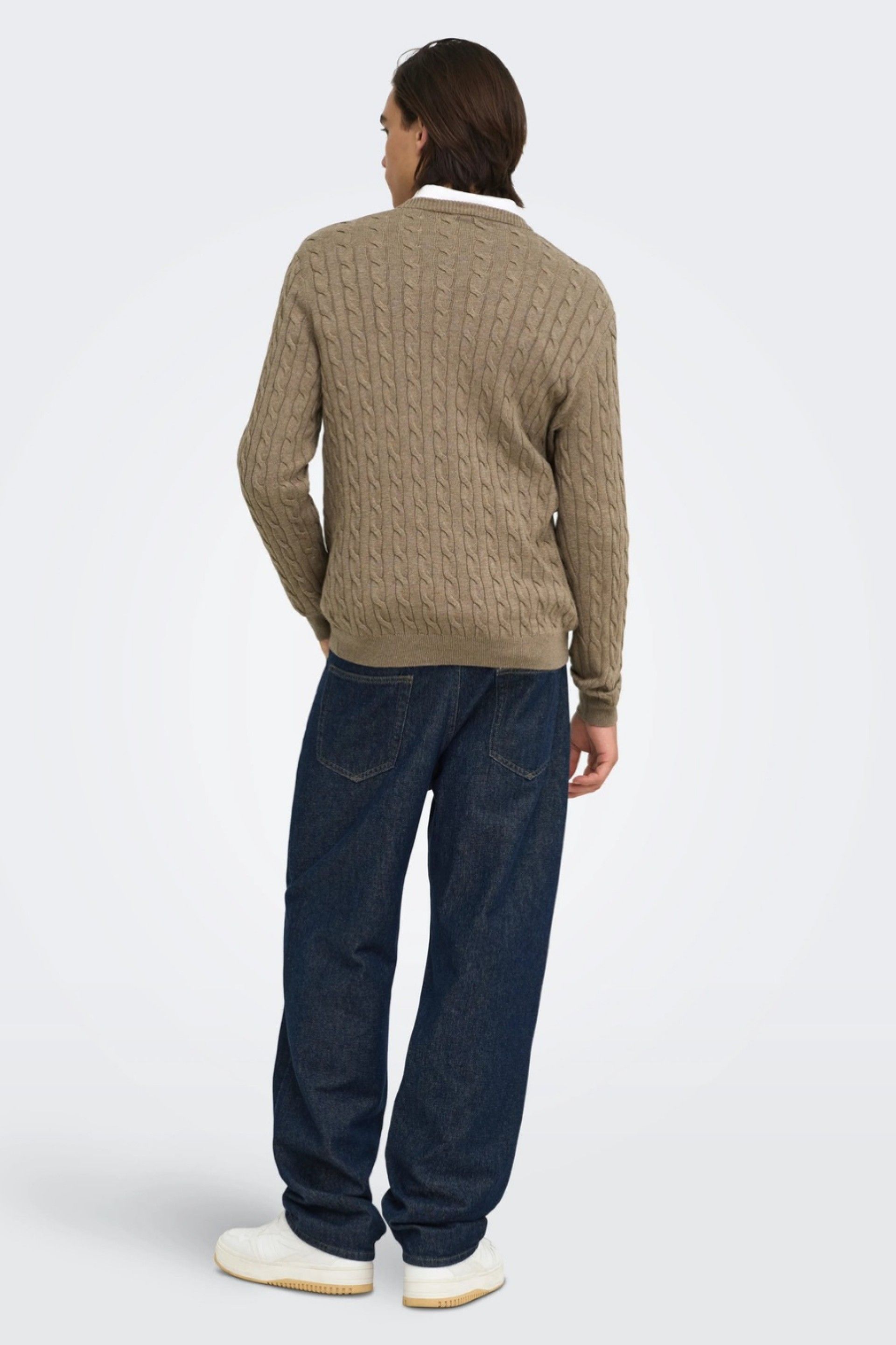 ONLY & SONS Camisola Loui de Malha com Tranças de Homem