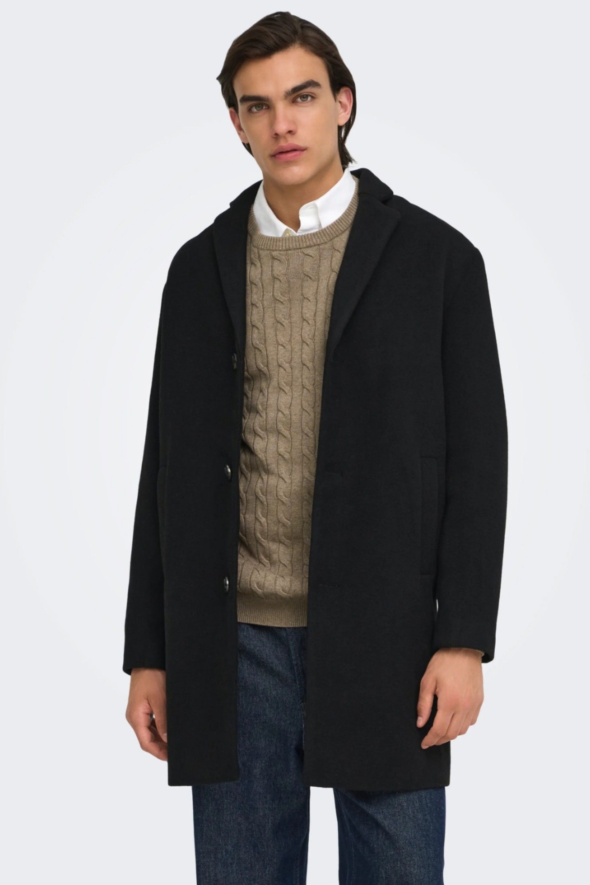 ONLY & SONS Camisola Loui de Malha com Tranças de Homem