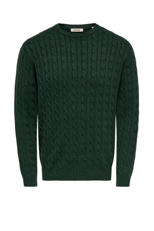 ONLY & SONS Camisola Loui de Malha com Tranças de Homem ONLY & SONS Camisola Loui de Malha com Tranças de Homem