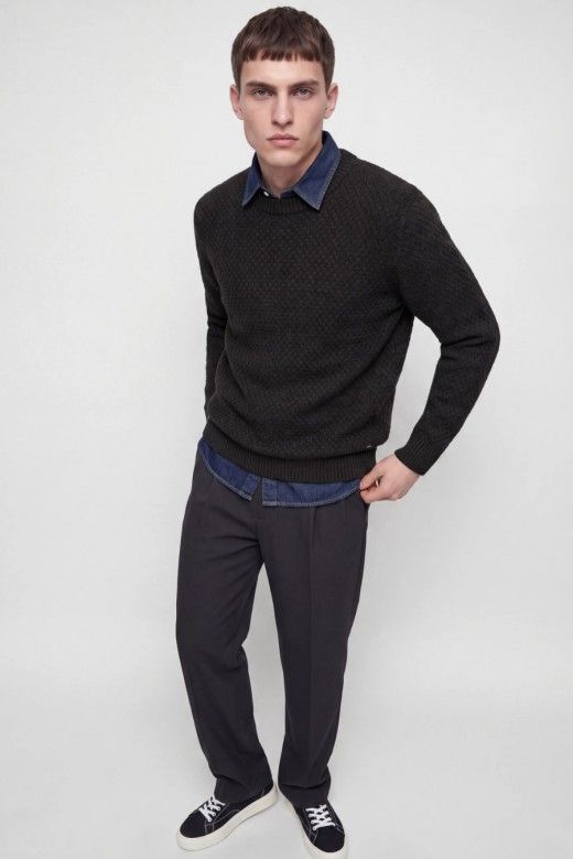 Jack & Jones Camisola Blake de Malha Texturada de Homem Jack & Jones Camisola Blake de Malha Texturada de Homem