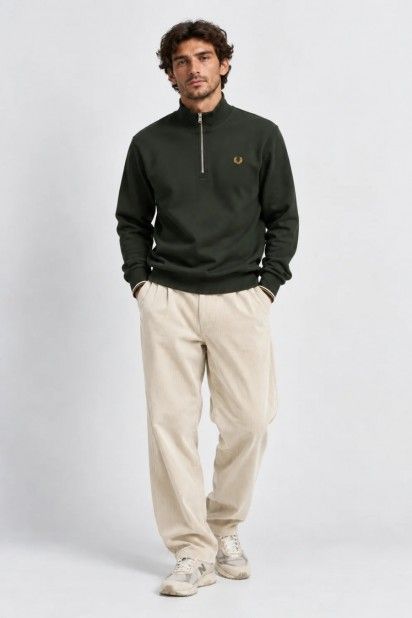 Fred Perry Camisola Meio Fecho Homem