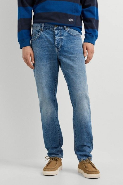 Pepe Jeans Calças de Ganga Camden de Corte Afunilado de Homem Pepe Jeans Calças de Ganga Camden de Corte Afunilado de Homem