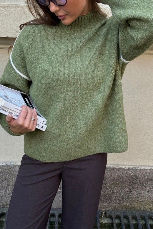 Vero Moda Camisola Boom de Gola Subida com Contrastes de Mulher