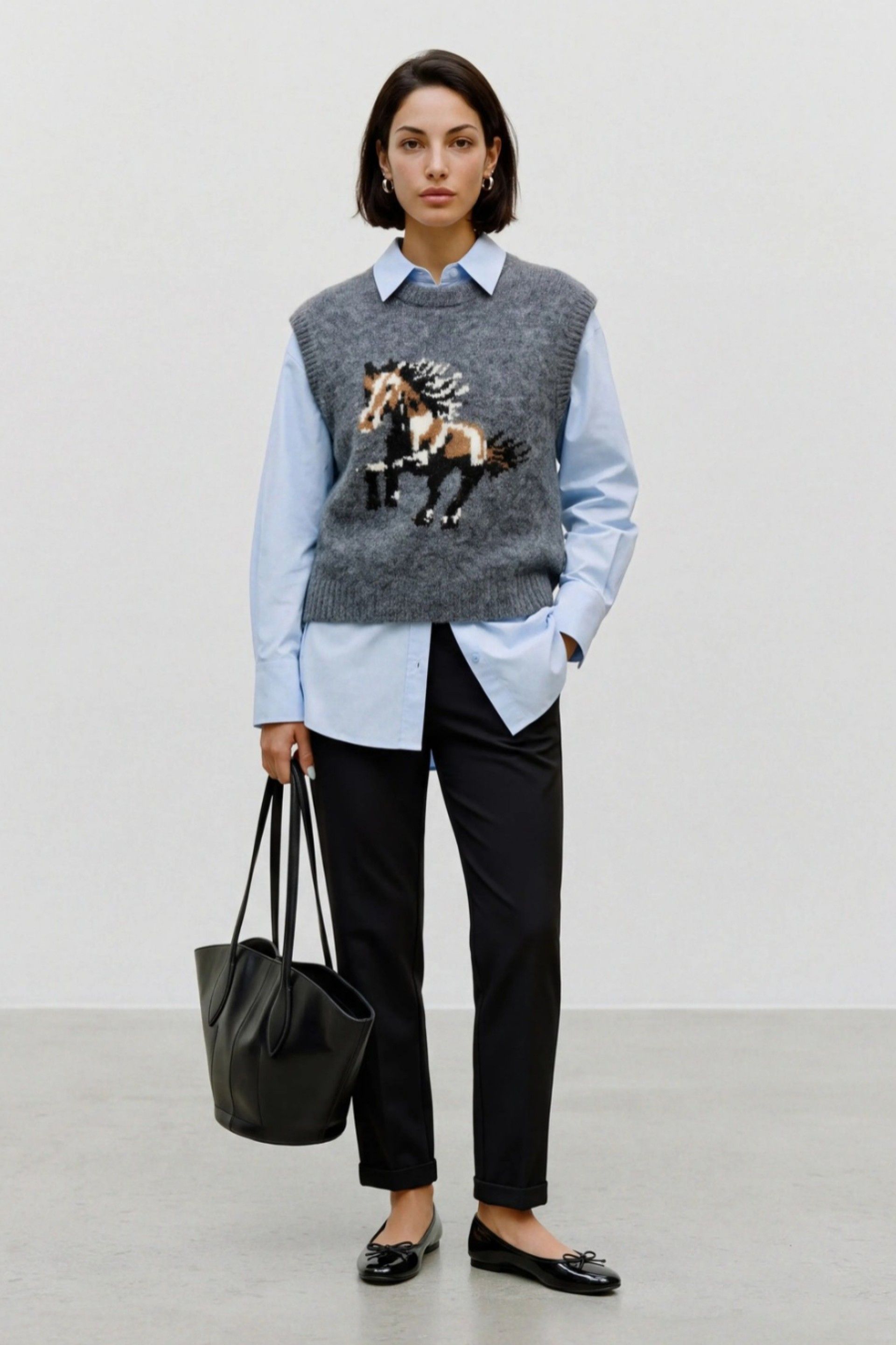 Vero Moda Colete Arianna de Malha com Cavalo de Mulher
