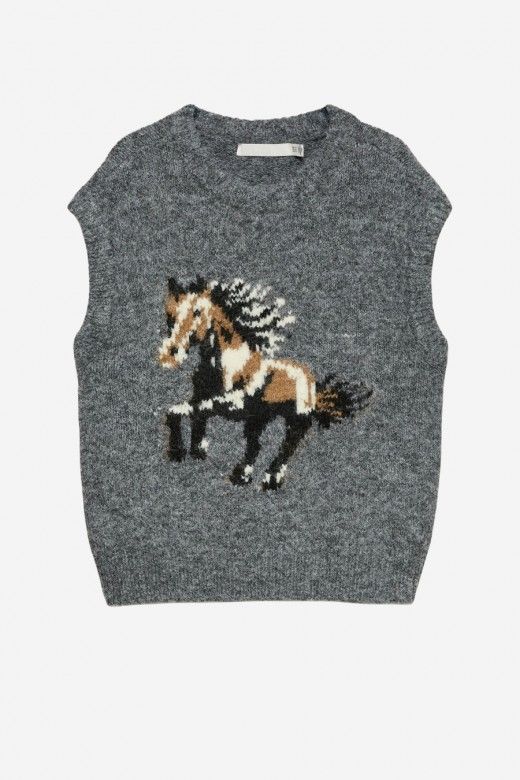 Vero Moda Colete Arianna de Malha com Cavalo de Mulher Vero Moda Colete Arianna de Malha com Cavalo de Mulher