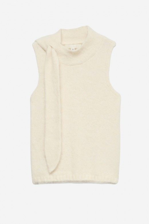 Vero Moda Camisola Venezia sem Mangas com Gola de La�o de Mulher