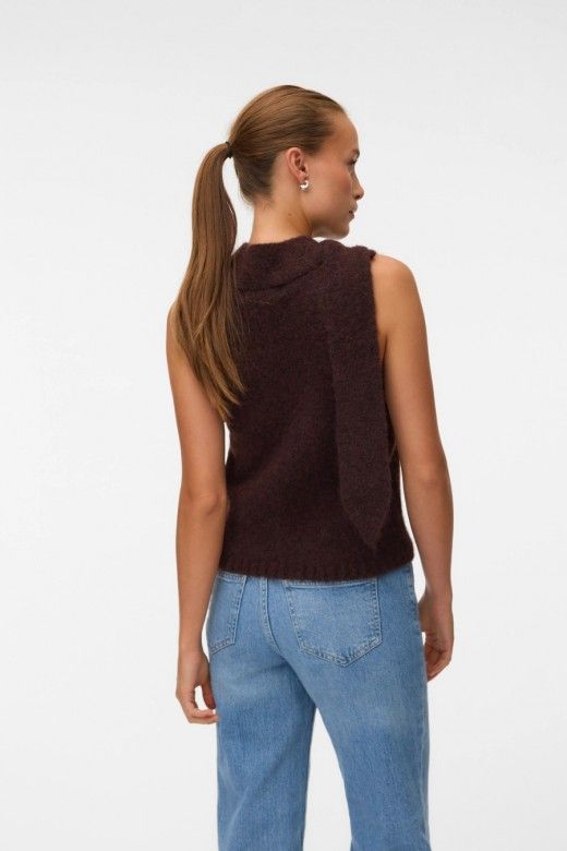 Vero Moda Camisola Venezia sem Mangas com Gola de La�o de Mulher