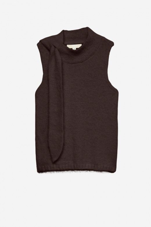 Vero Moda Camisola Venezia sem Mangas com Gola de La�o de Mulher