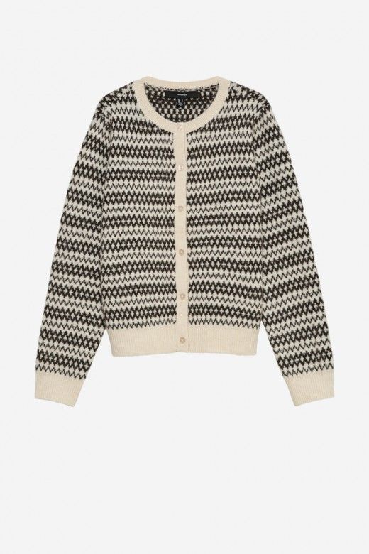 Vero Moda Casaco Birch de Malha com Padrão Geométrico de Mulher Vero Moda Casaco Birch de Malha com Padrão Geométrico de Mulher