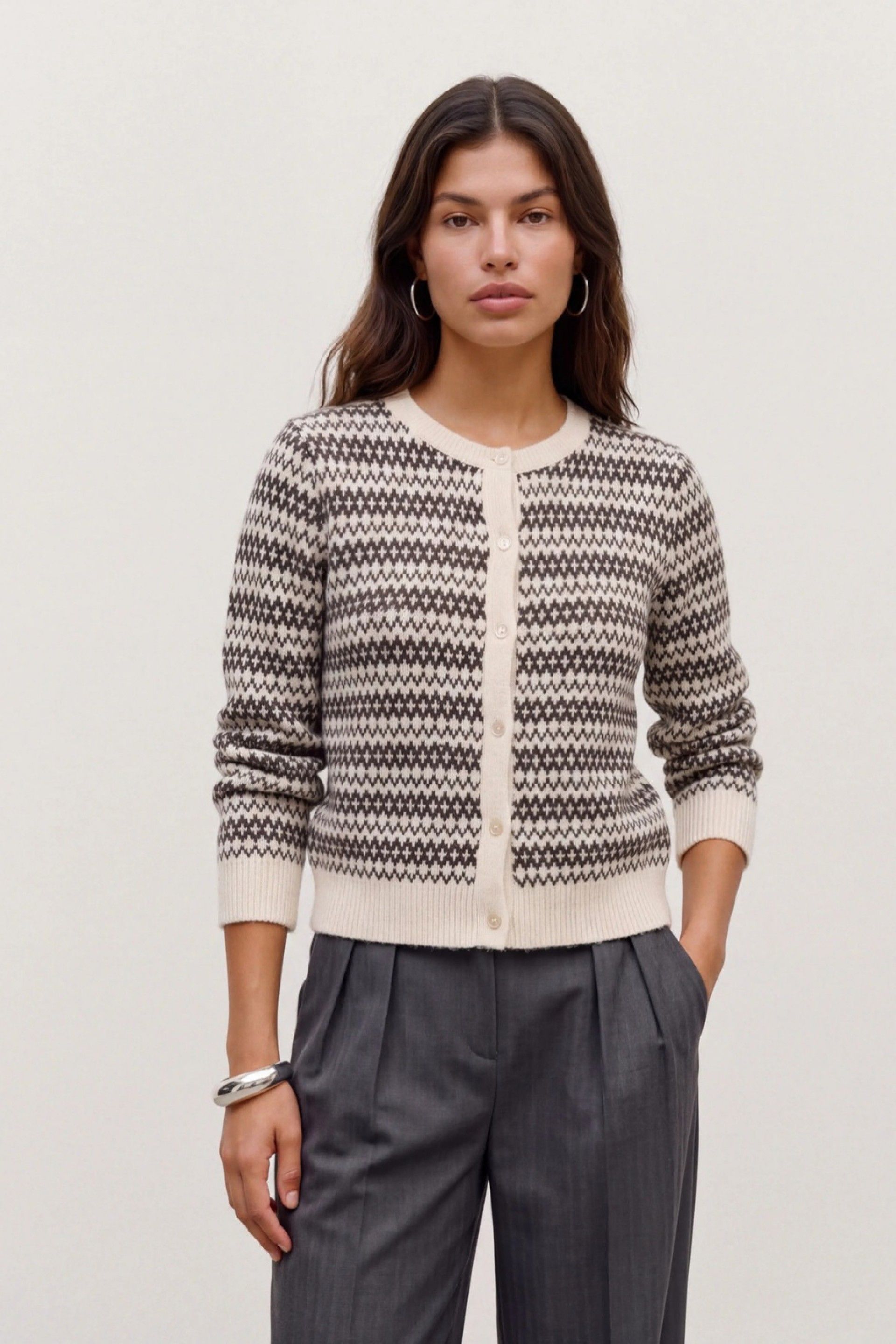 Vero Moda Casaco Birch de Malha com Padrão Geométrico de Mulher