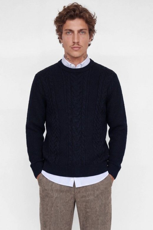 Jack & Jones Camisola James de Malha Entrançada de Homem Jack & Jones Camisola James de Malha Entrançada de Homem