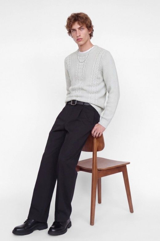 Jack & Jones Camisola James de Malha Entrançada de Homem Jack & Jones Camisola James de Malha Entrançada de Homem