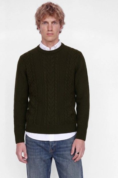 Jack & Jones Camisola James de Malha Entrançada de Homem Jack & Jones Camisola James de Malha Entrançada de Homem