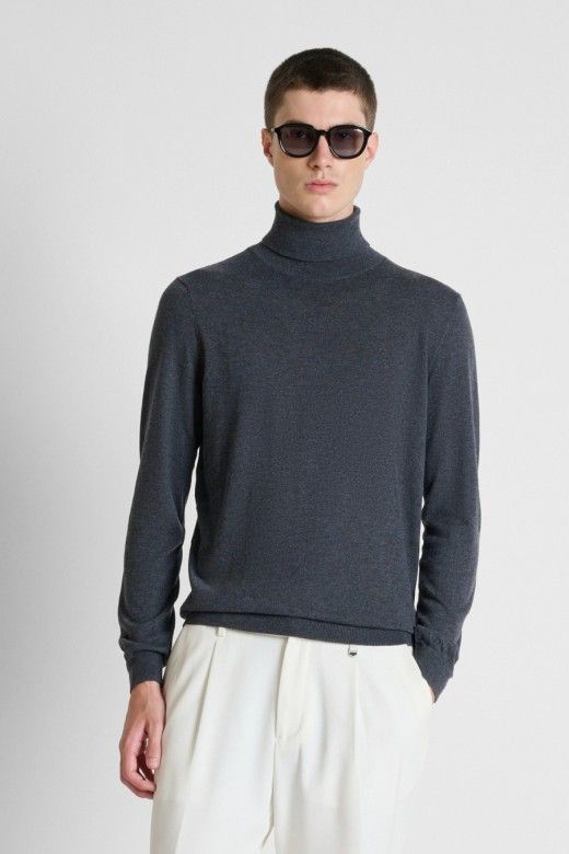 Antony Morato Camisola de Gola Alta em Mistura de Lã e Caxemira de Homem Antony Morato Camisola de Gola Alta em Mistura de Lã e Caxemira de Homem